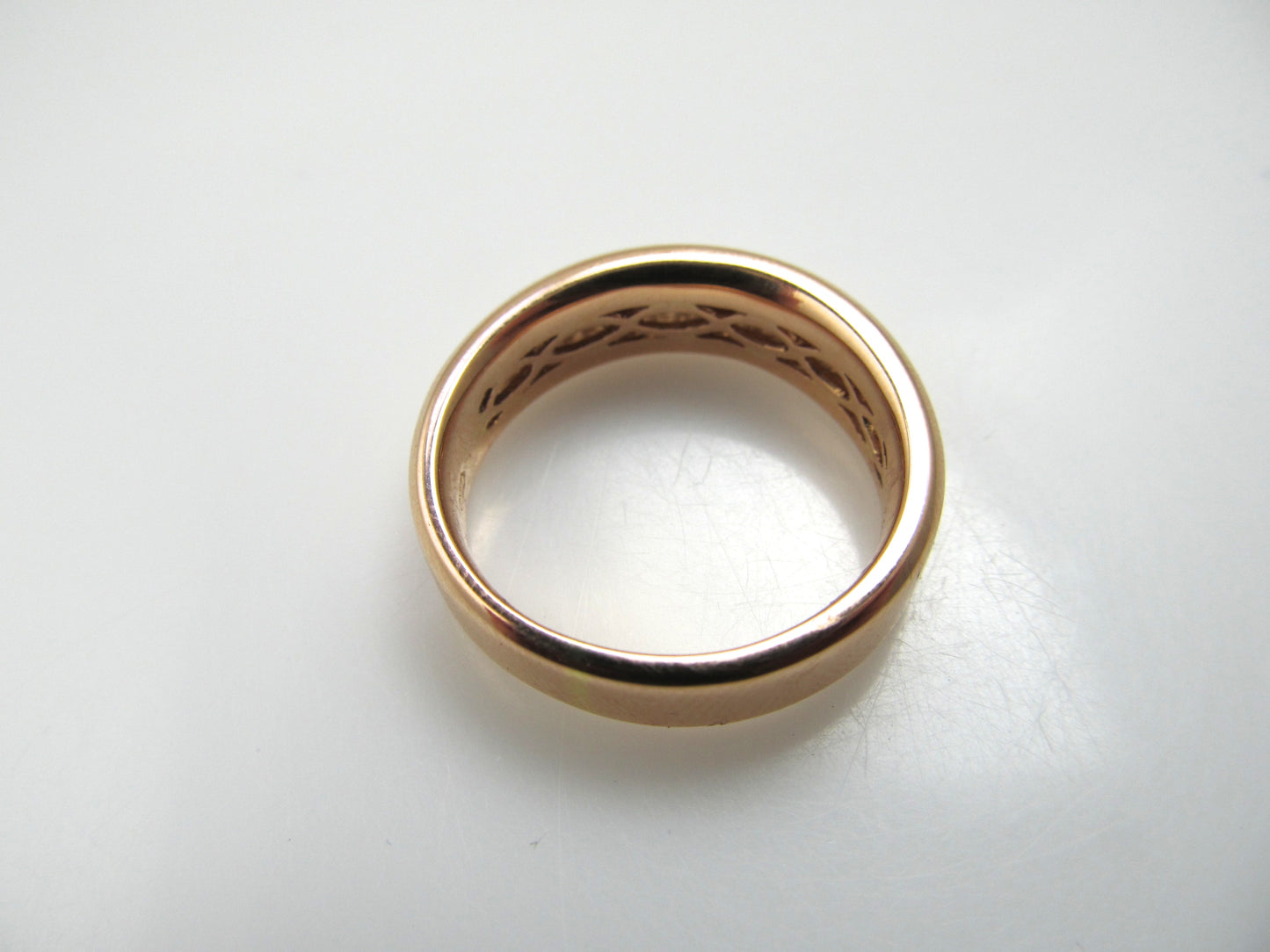 Modern 18k rose gold double row diamond band