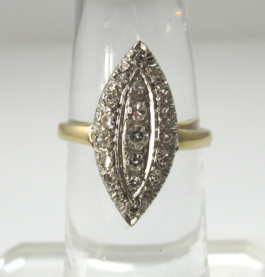 Vintage .50ct diamond cluster ring
