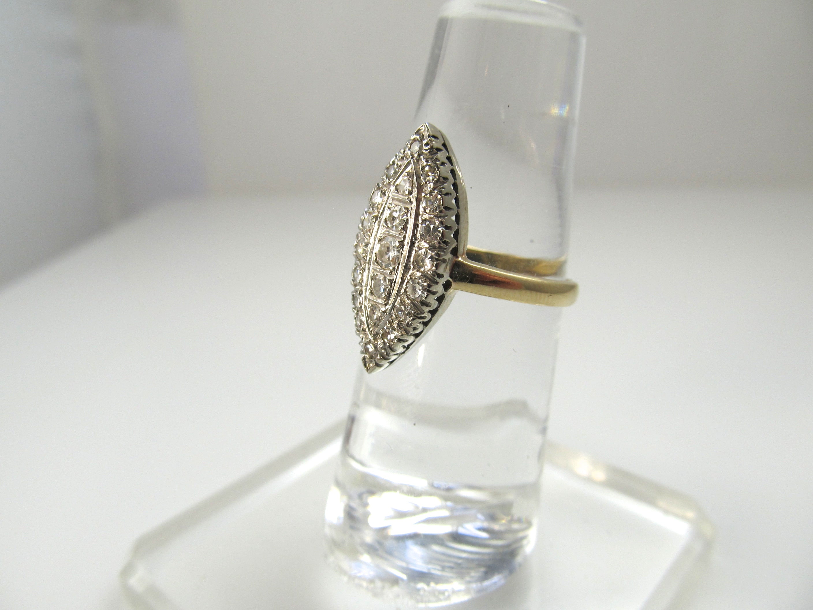 Vintage .50ct diamond cluster ring