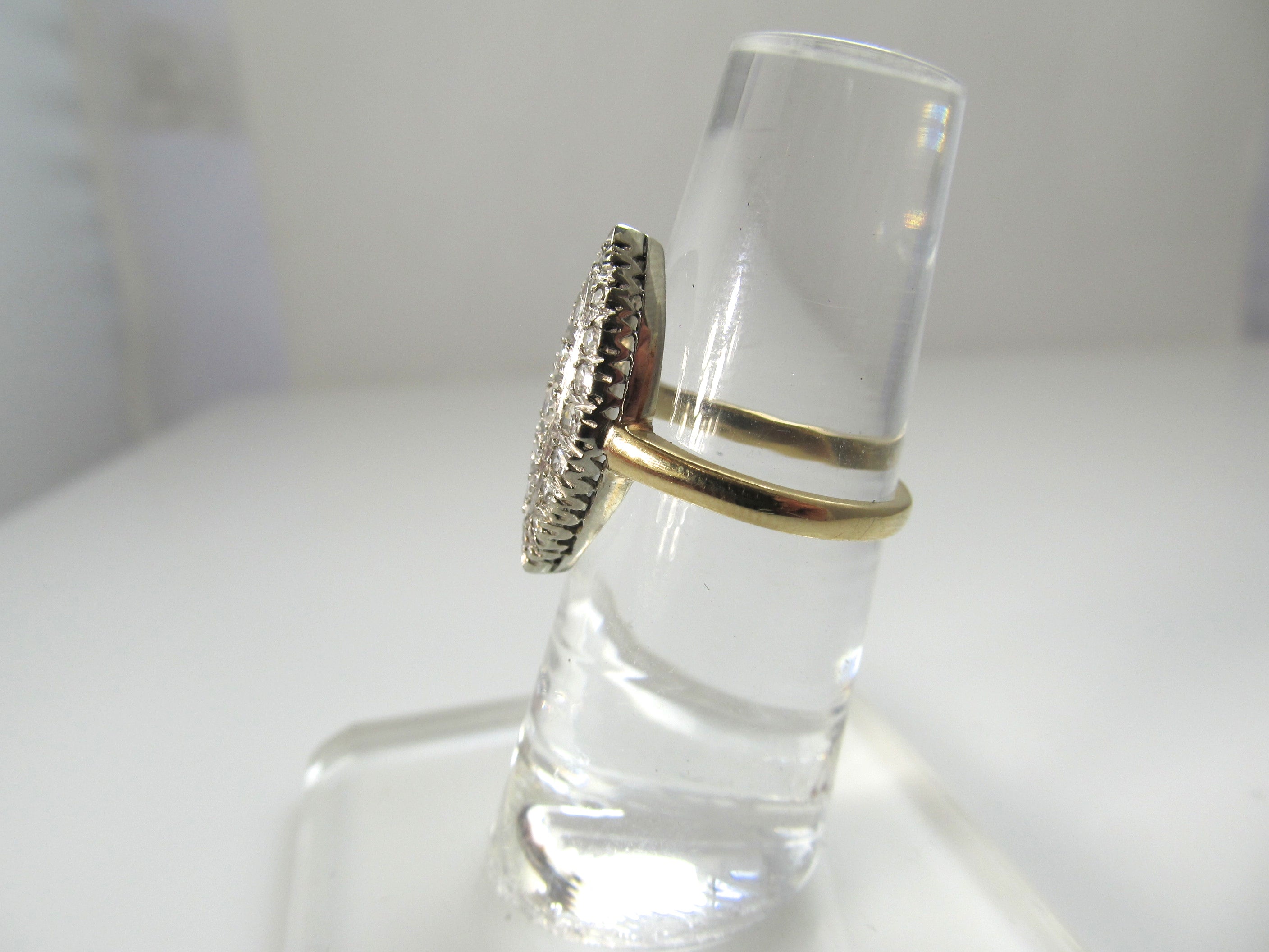 Vintage .50ct diamond cluster ring