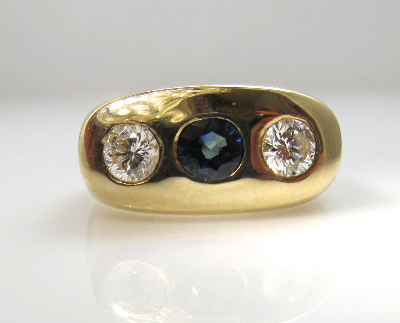 Sapphire diamond gypsy ring, Victorious Cape May