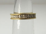 14k white and yellow gold 3/4ct diamond eternity band