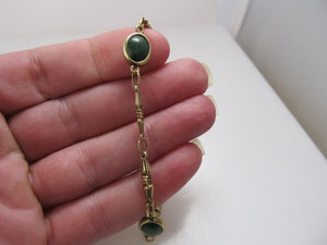 Vintage 14k yellow gold turquoise bracelet