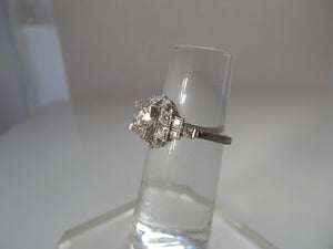 Antique platinum diamond ring