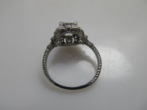 Antique platinum diamond ring