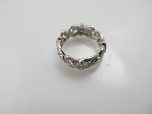 Vintage .50ct wide platinum eternity band