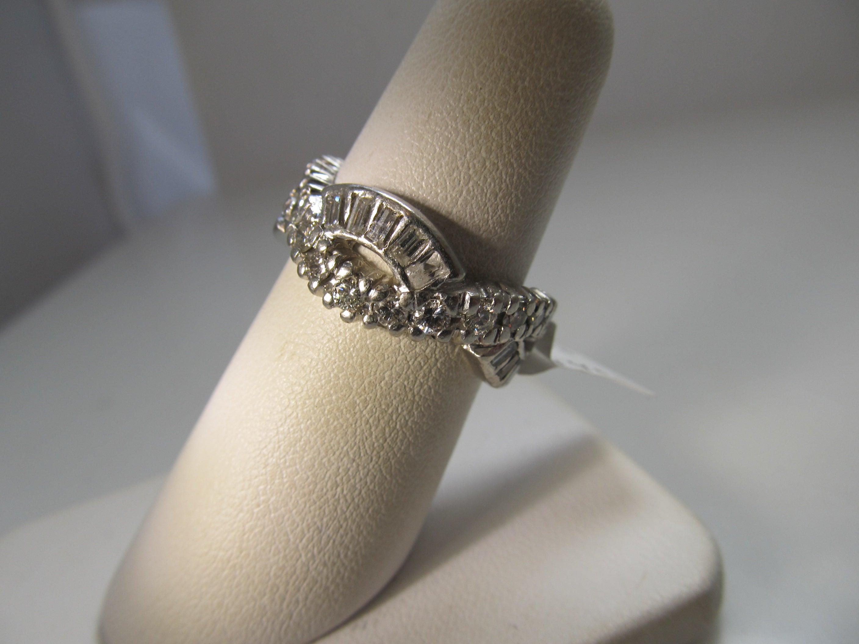 Vintage platinum diamond eternity band