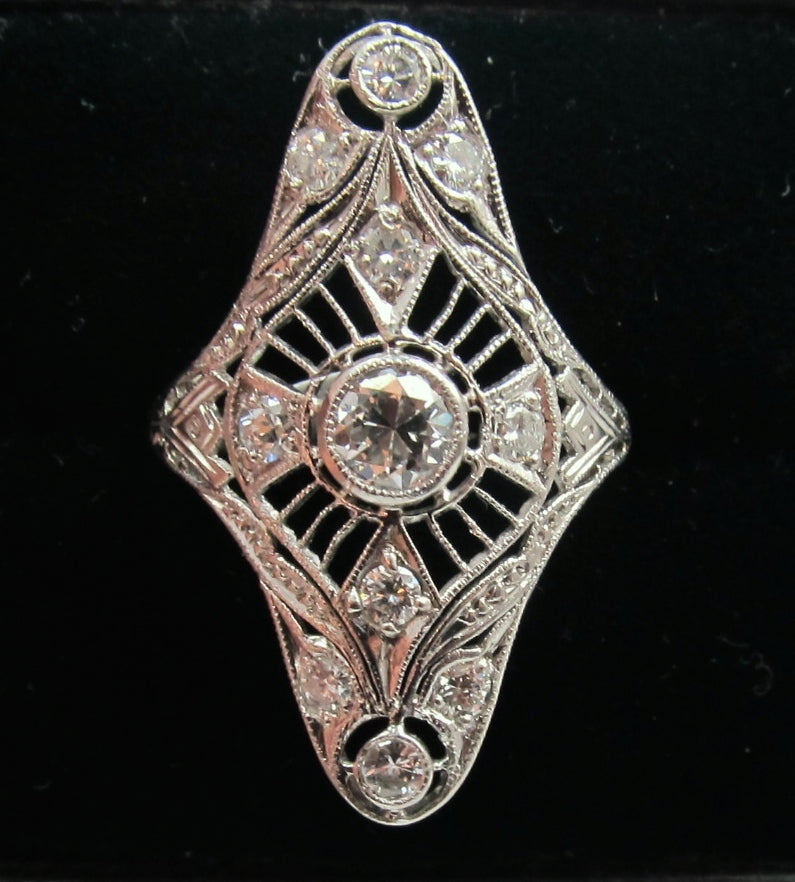 Vintage filigree diamond ring, victorious cape may