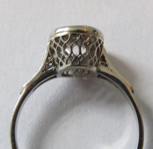 Platinum Ring With A 1.40ct Center Oec Diamond, Si1 G-h. Circa 1920.