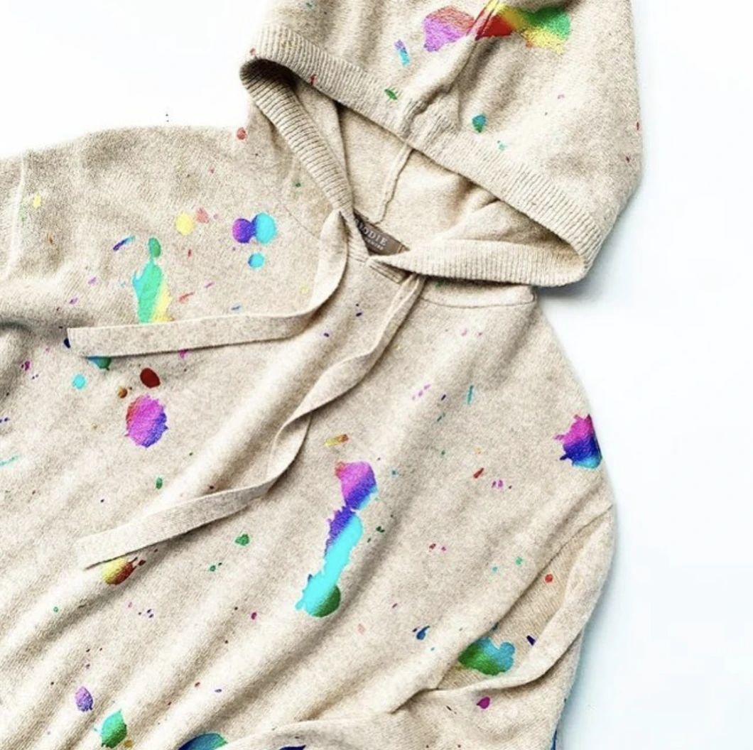Brodie Cashmere rainbow Foil Hoody sweatshirt