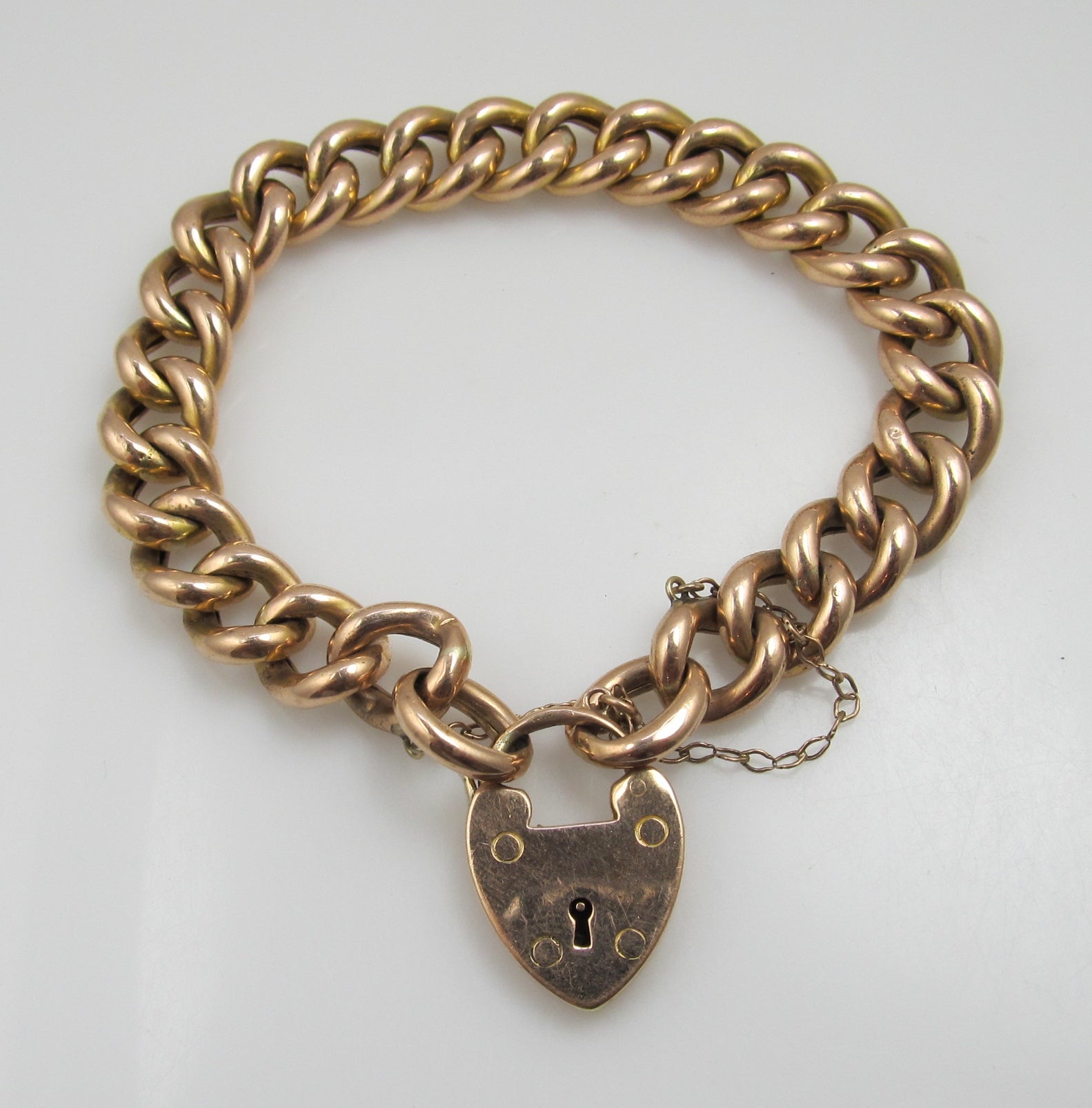 Rose gold curb chain bracelet, victorious cape may