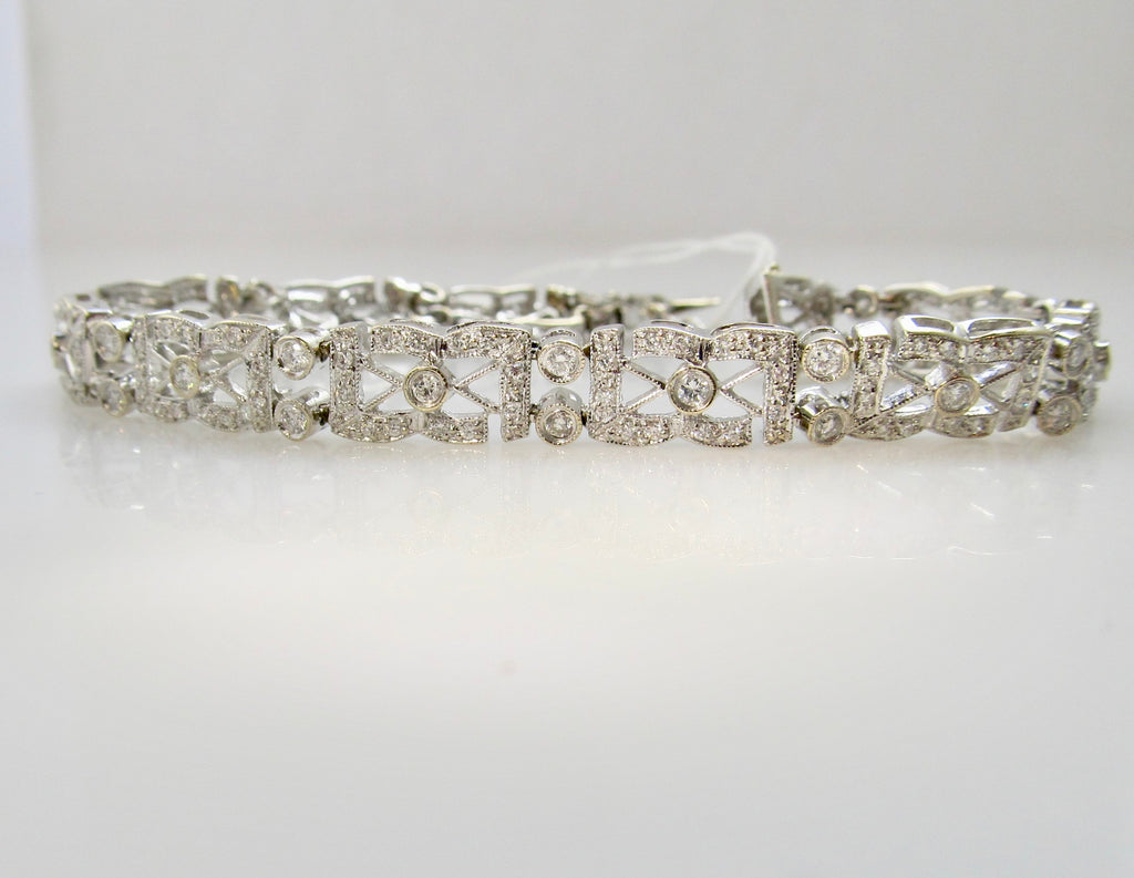 18k white gold diamond bracelet