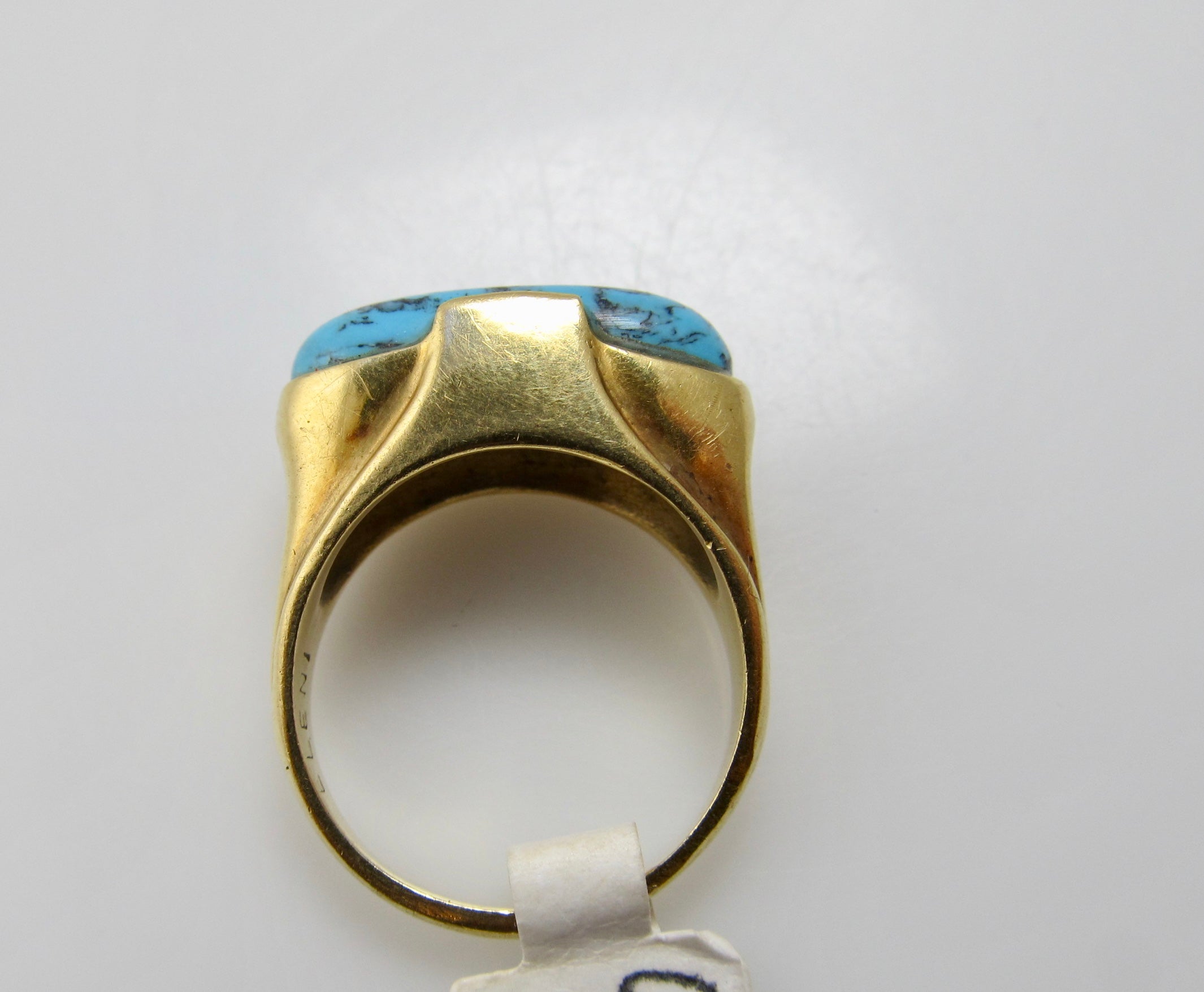 Handmade turquoise 14k ring