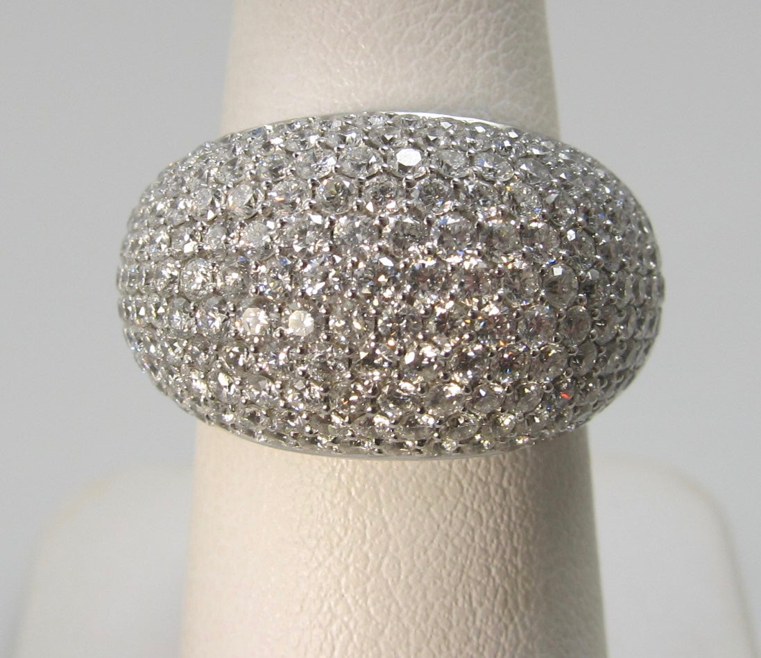 2ct pave diamond dome ring