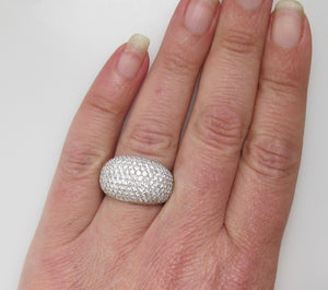 2ct pave diamond dome ring