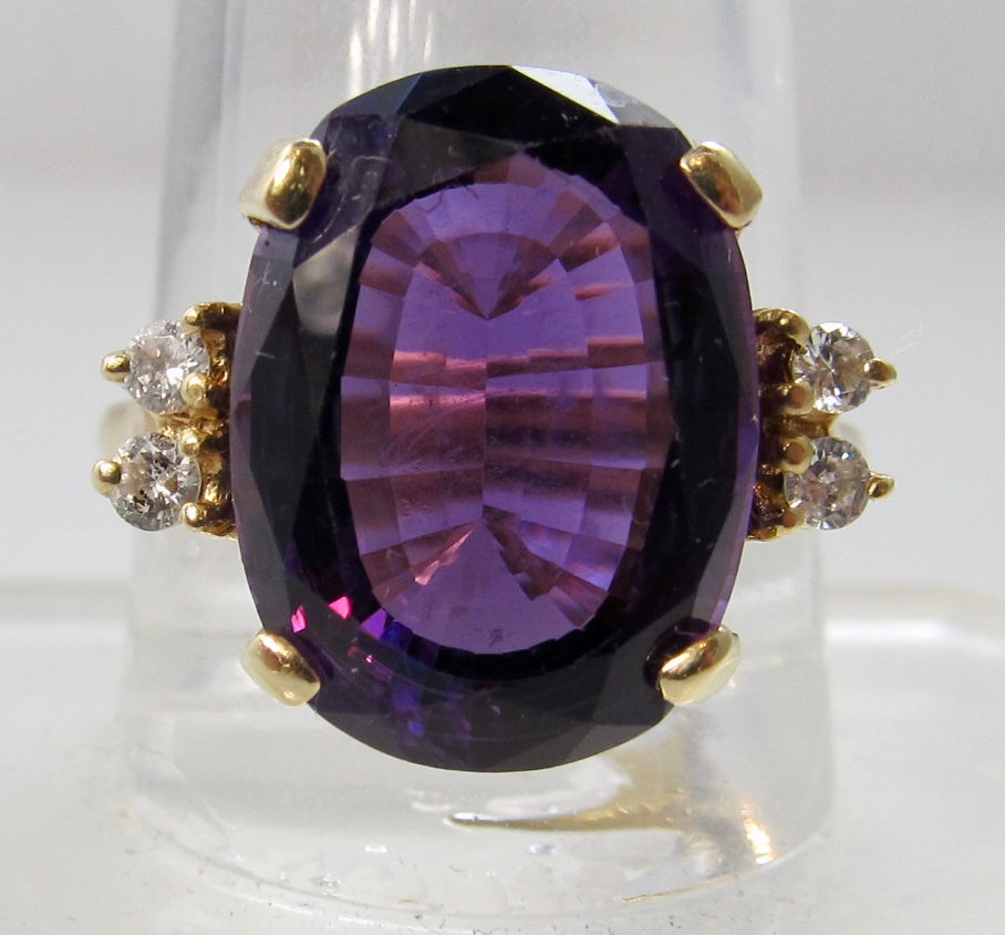 6.00ct amethyst and diamond ring