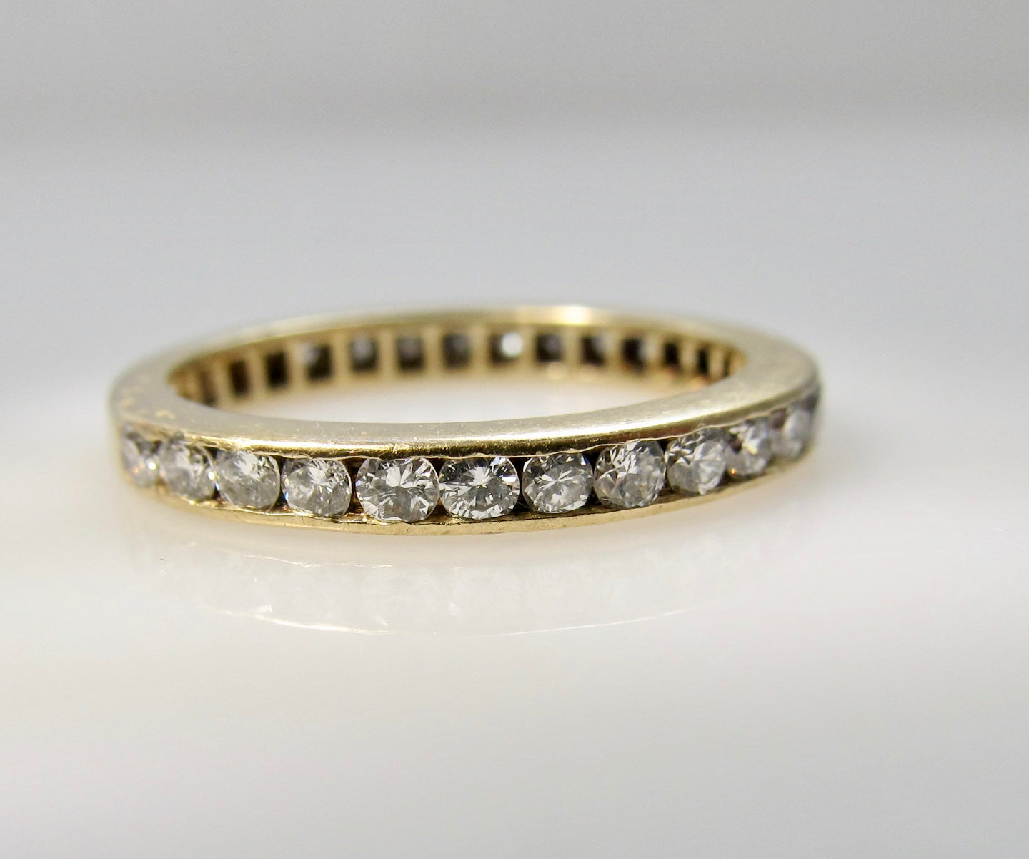 Channel set diamond band