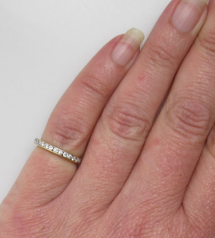 Channel set diamond band