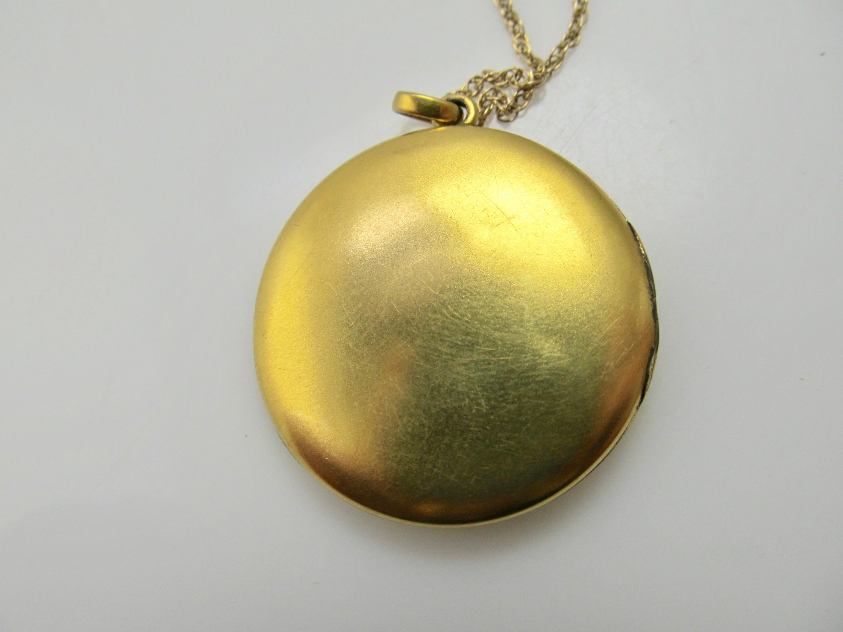 Antique large 14k yellow gold locket