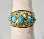 Vintage star set turquoise ring