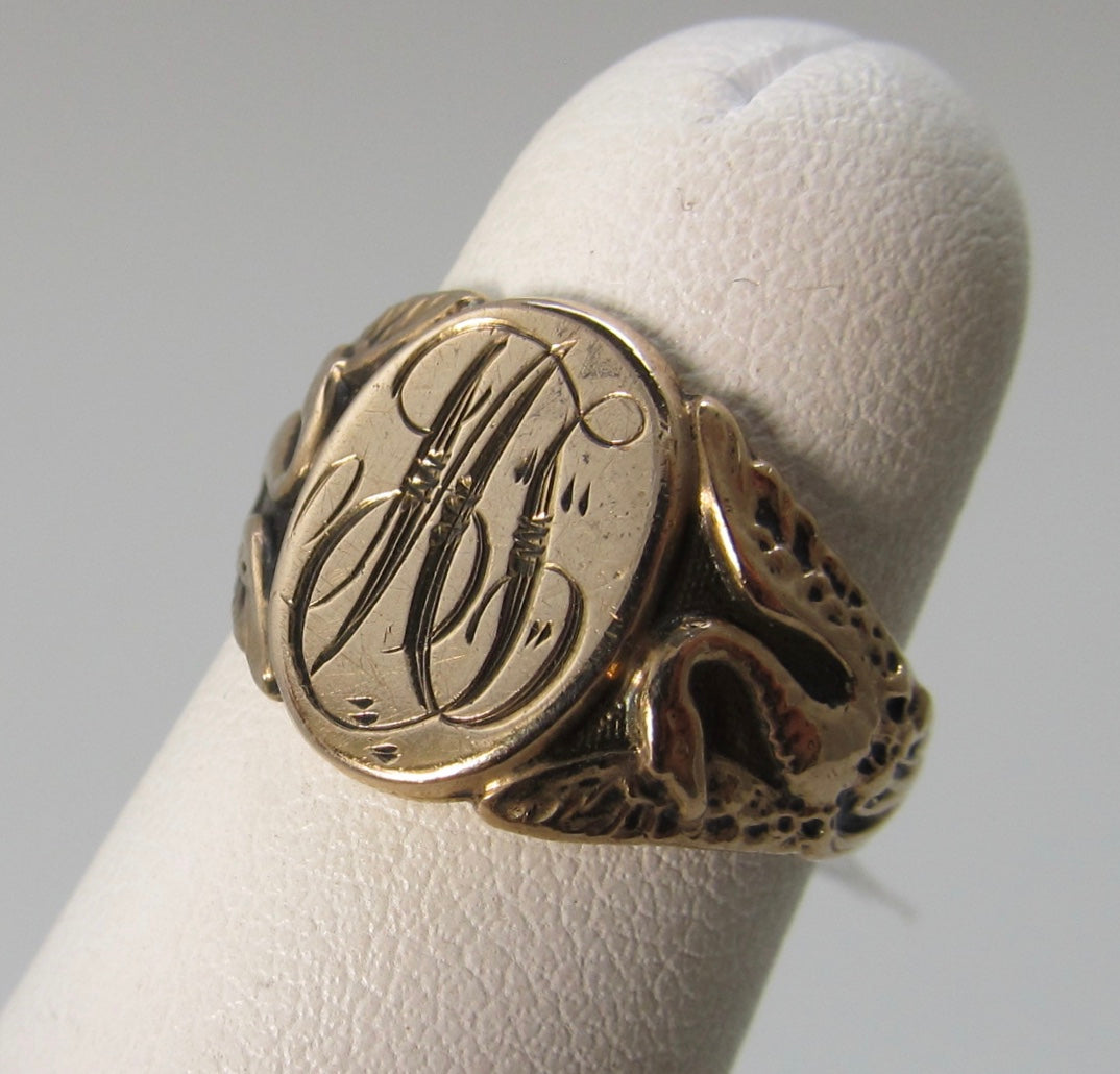 Art Nouveau signet ring