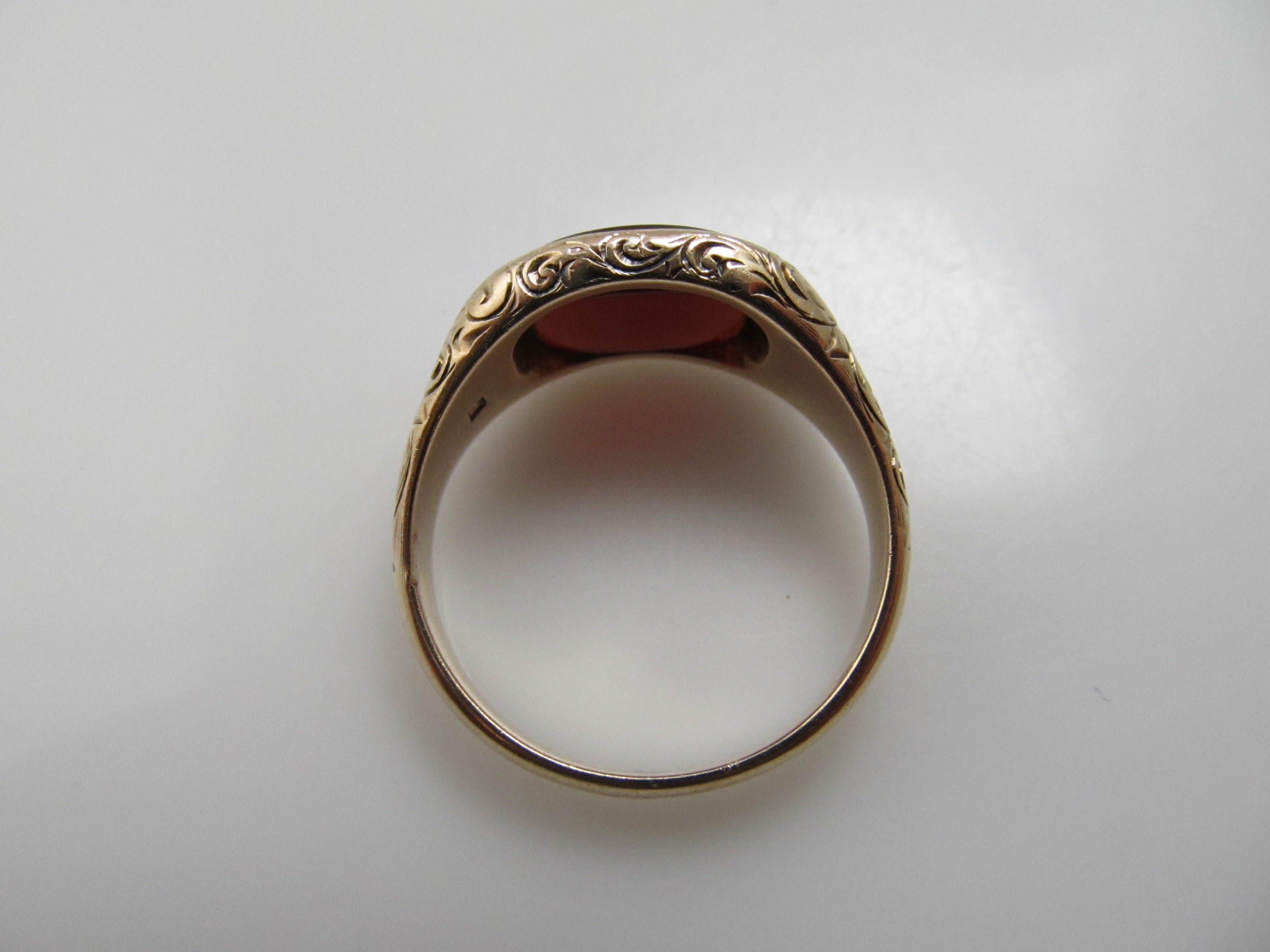 Antique engraved carnelian ring