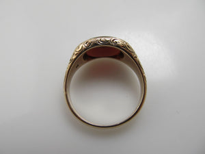 Antique engraved carnelian ring