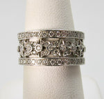Platinum 2ct diamond wide eternity band