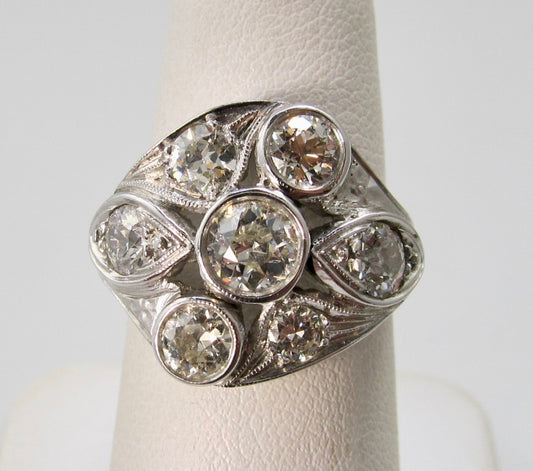 Vintage 3ct diamond cocktail ring