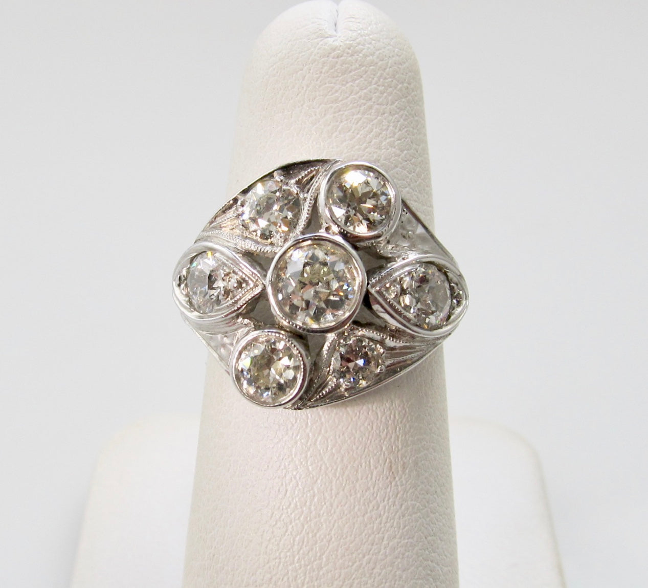 Vintage 3ct diamond cocktail ring