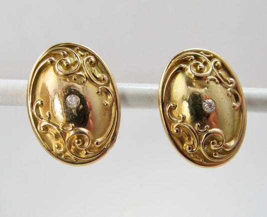 Art Nouveau cufflink earrings