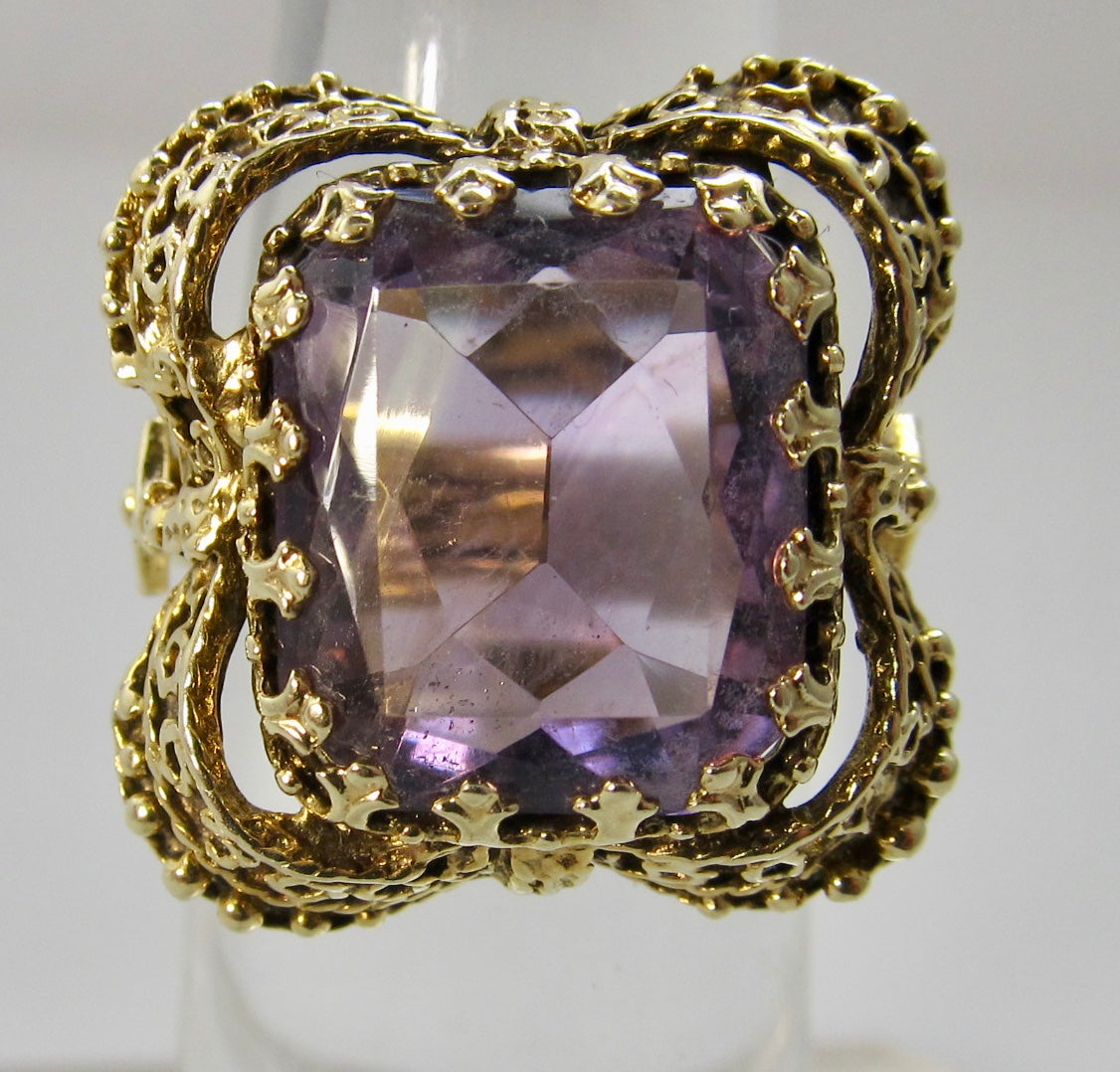 Vintage 5.00ct amethyst ring