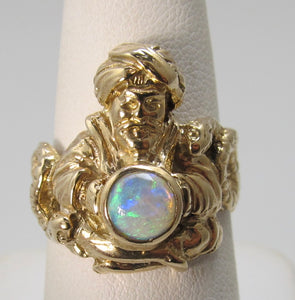 Vintage opal fortune teller ring