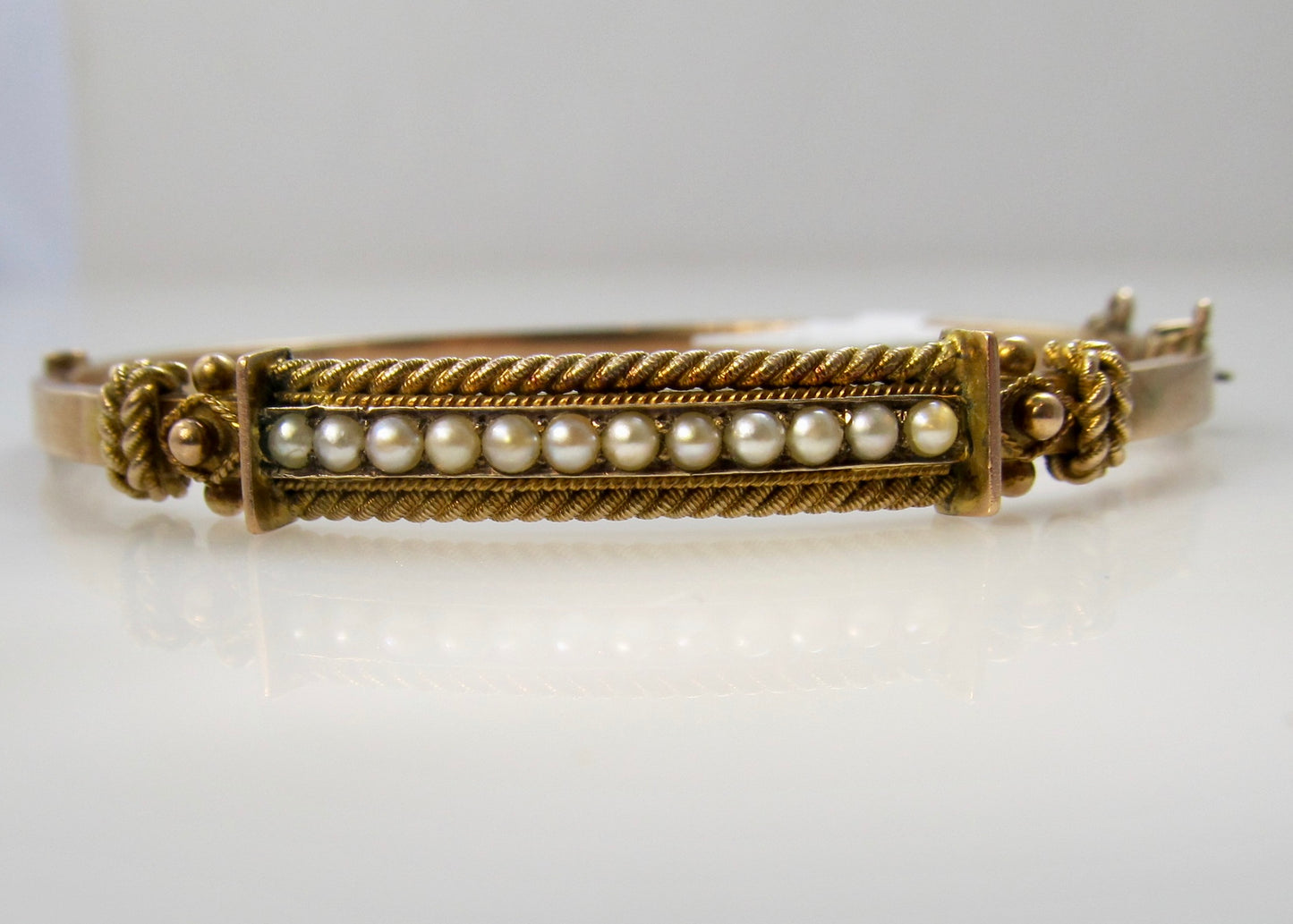 Antique bangle with pearls