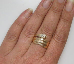 Vintage coiled snake ring