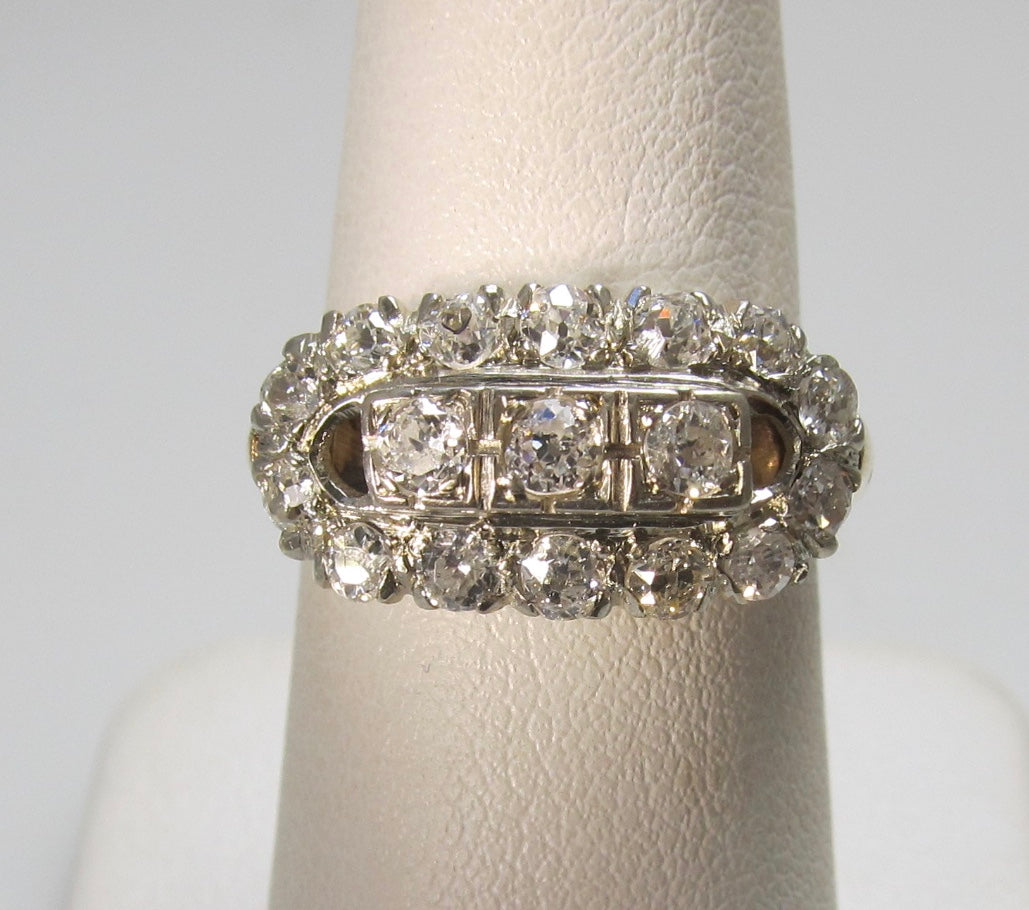 Vintage diamond cluster ring