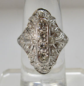 Antique platinum cocktail ring