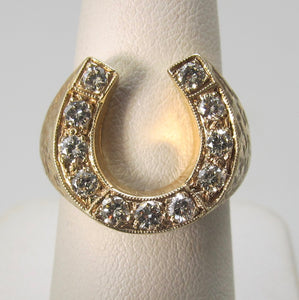 Vintage diamond horseshoe ring