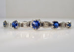 Vintage sapphire diamond bracelet