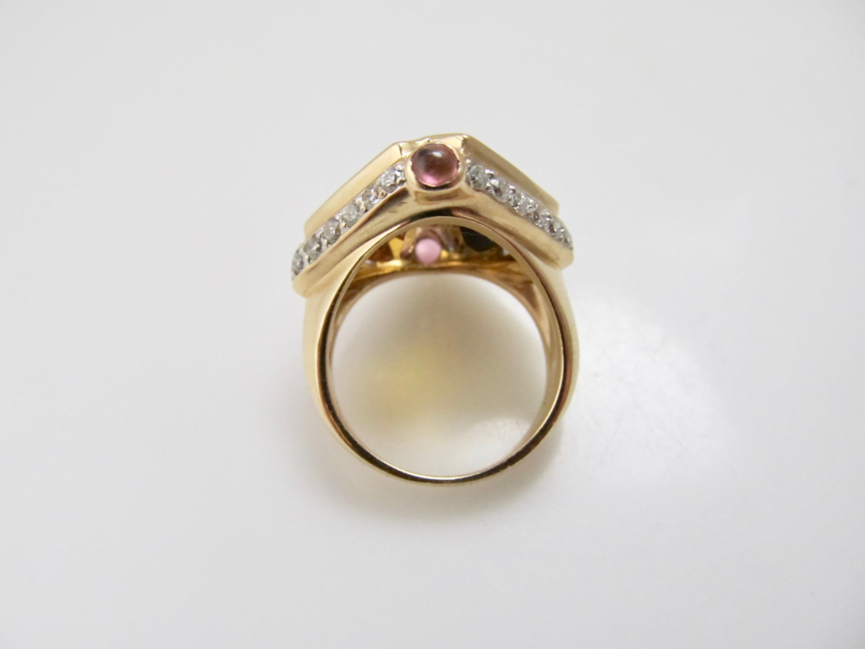 Modern quartz cocktail ring