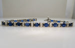 Sapphire and diamond tennis bracelet