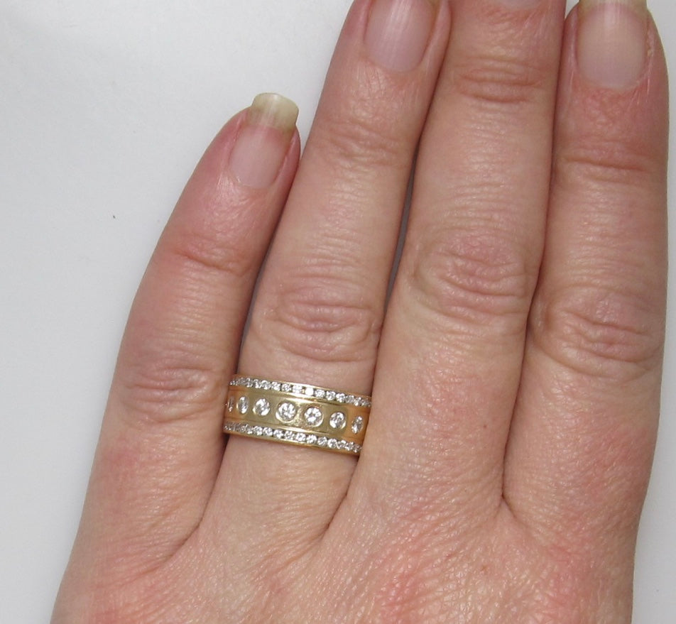 Handmade diamond eternity band