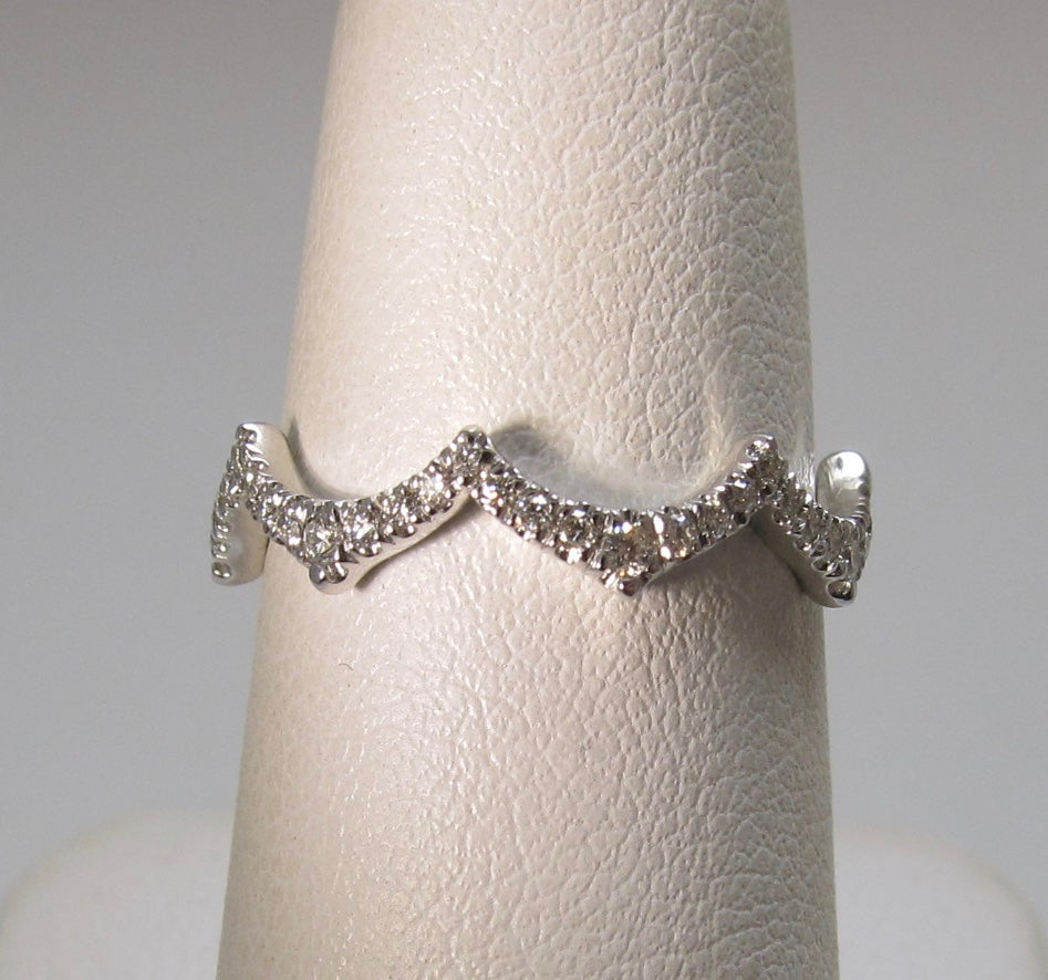 Gabriel & Co diamond wave ring