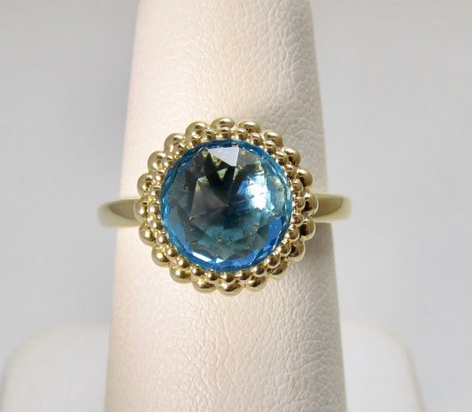 Gabriel & Co blue topaz ring