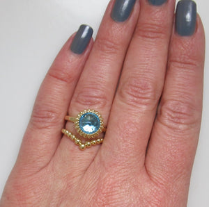 Gabriel & Co blue topaz ring