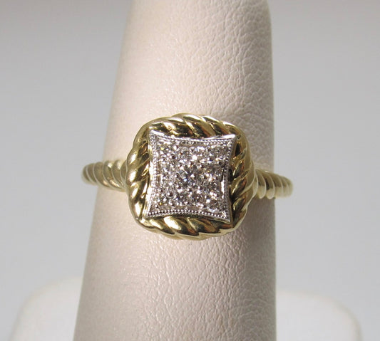 Gabriel & Co square top diamond ring