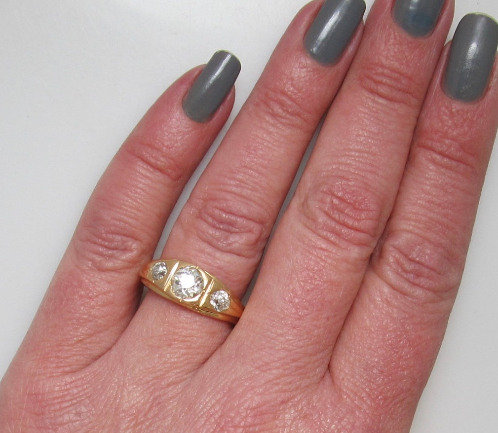 Vintage diamond gypsy ring