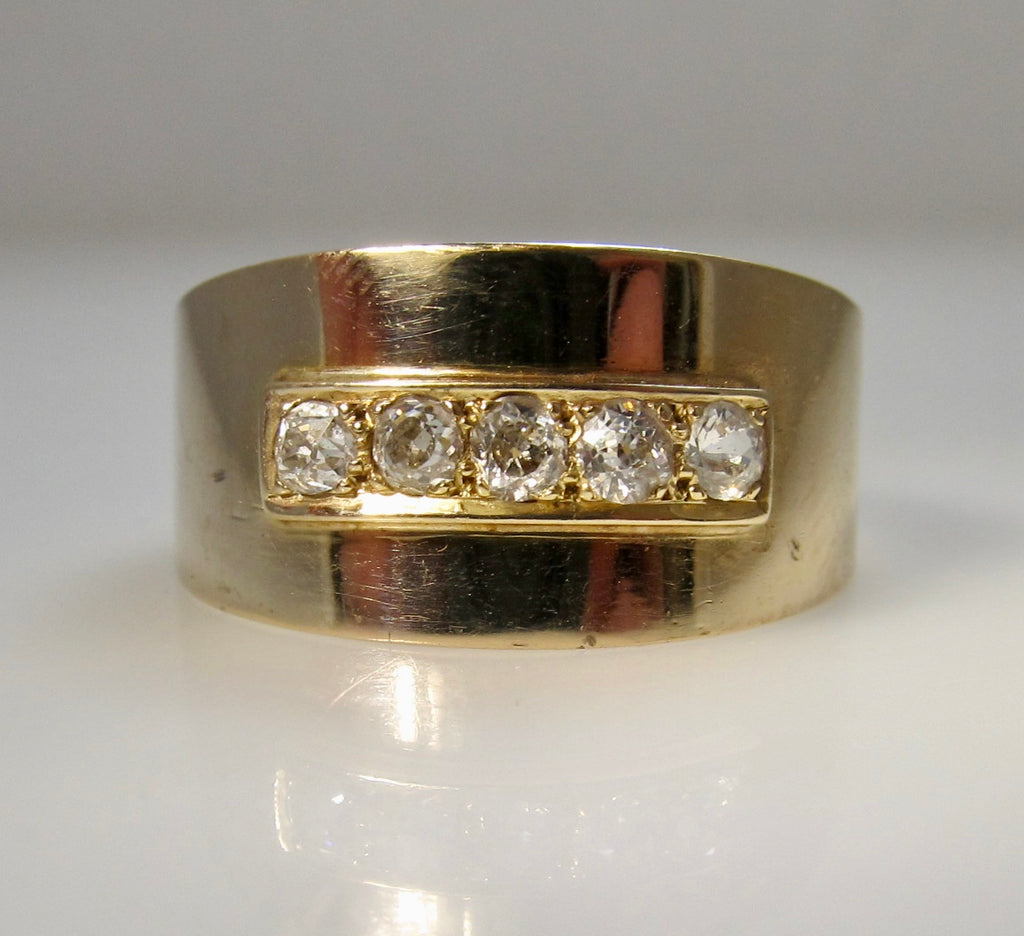 Vintage wide diamond cigar band