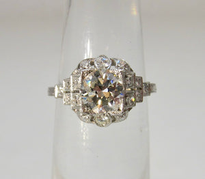 Antique platinum diamond ring