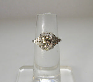 Antique platinum diamond ring